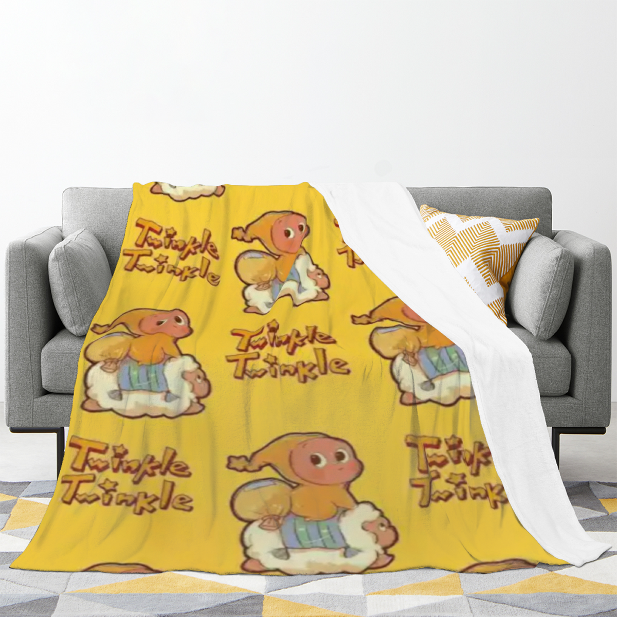 Hazy & Daydream Playful Graphic All-Season Flannel Blanket