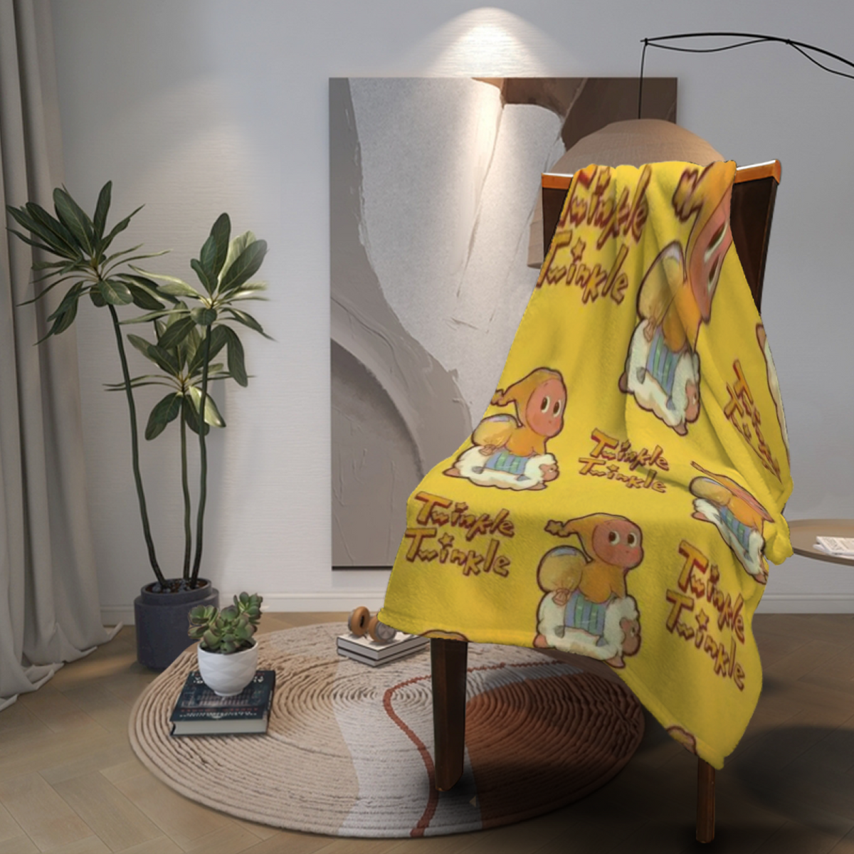 Hazy & Daydream Playful Graphic All-Season Flannel Blanket