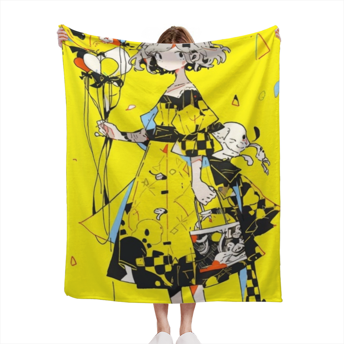 Playful Soft Neutral Coral Charm All-Season Flannel Blanket