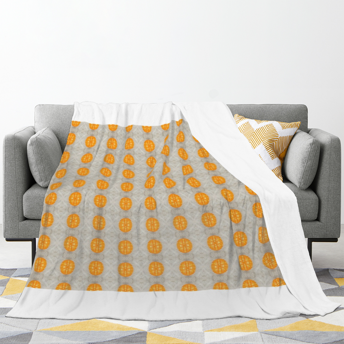 Prairie Treasure Inspired Flannel Sofa Throw ¨C Earthy Neutral Palette