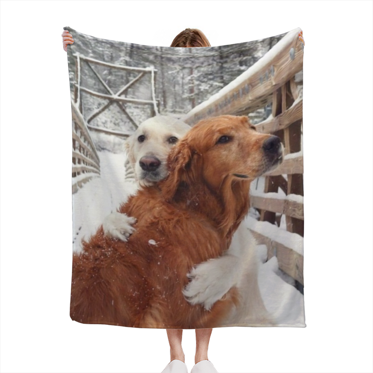 Ember Serenade Soft Neutral Retro All-Season Flannel Blanket