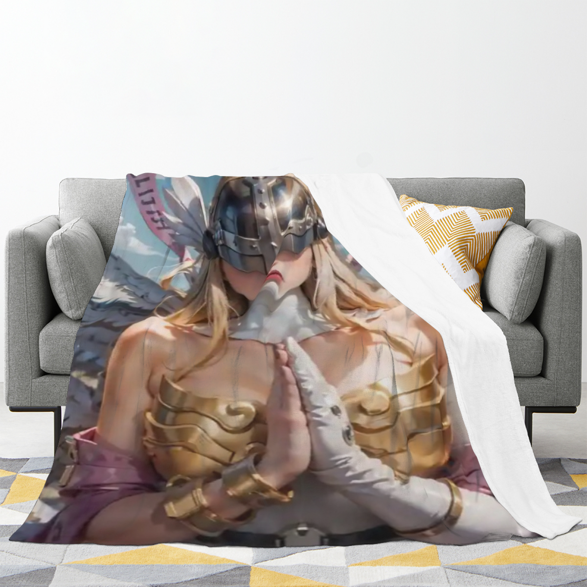 Enchanted Grove Pastel Multicolor Modern Art Flannel Throw Blanket