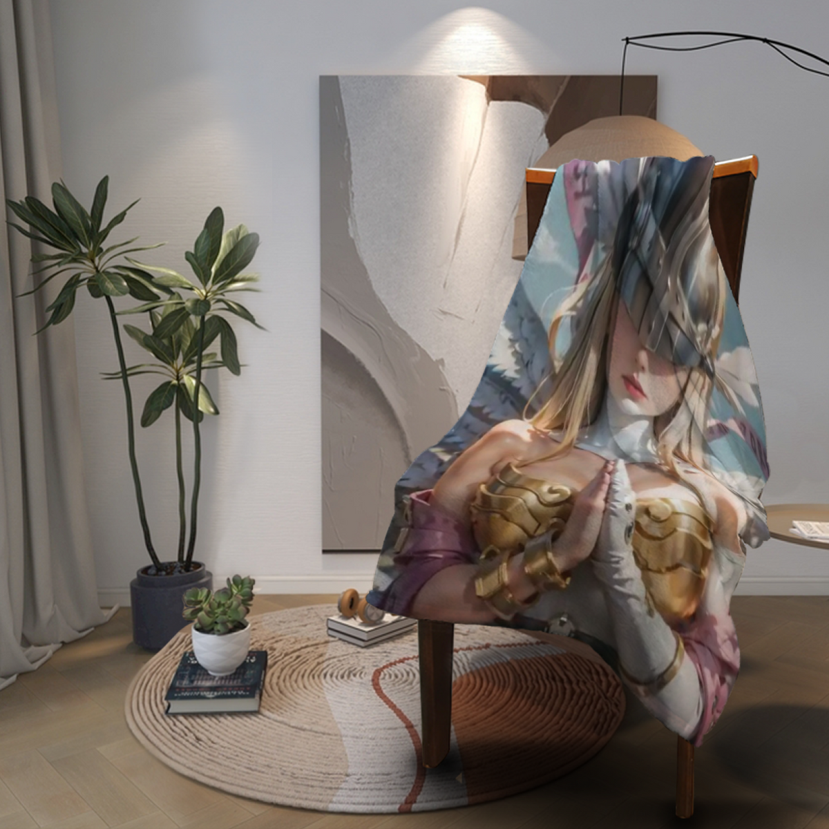Enchanted Grove Pastel Multicolor Modern Art Flannel Throw Blanket