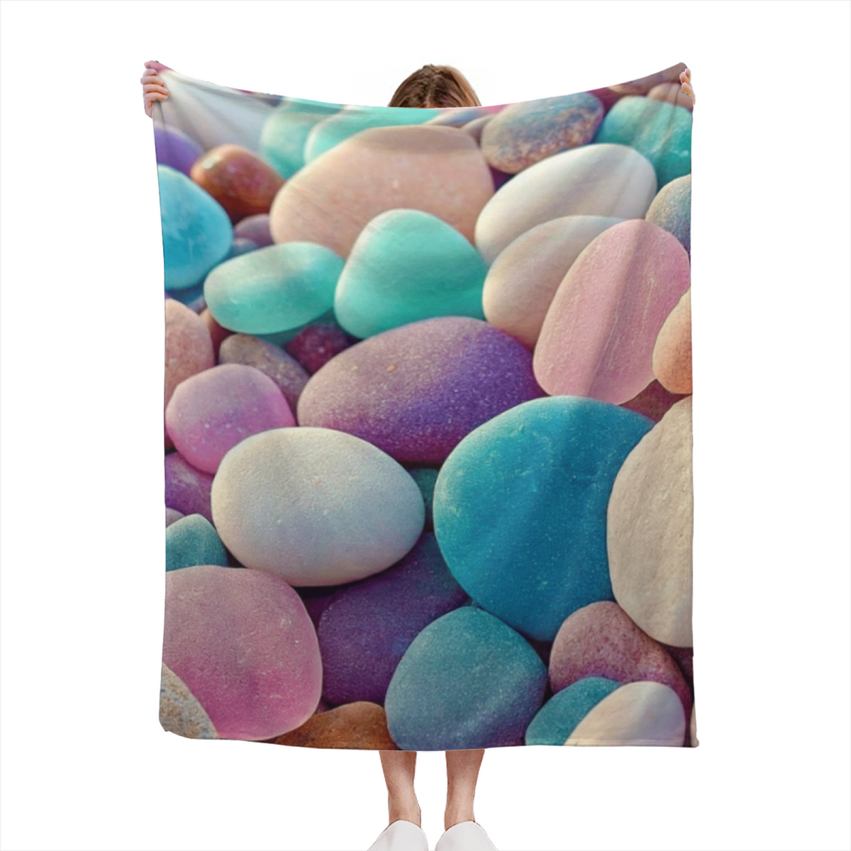 Decorative Flannel Blanket with Starlit Sonnet Cozy Cottage Artwork