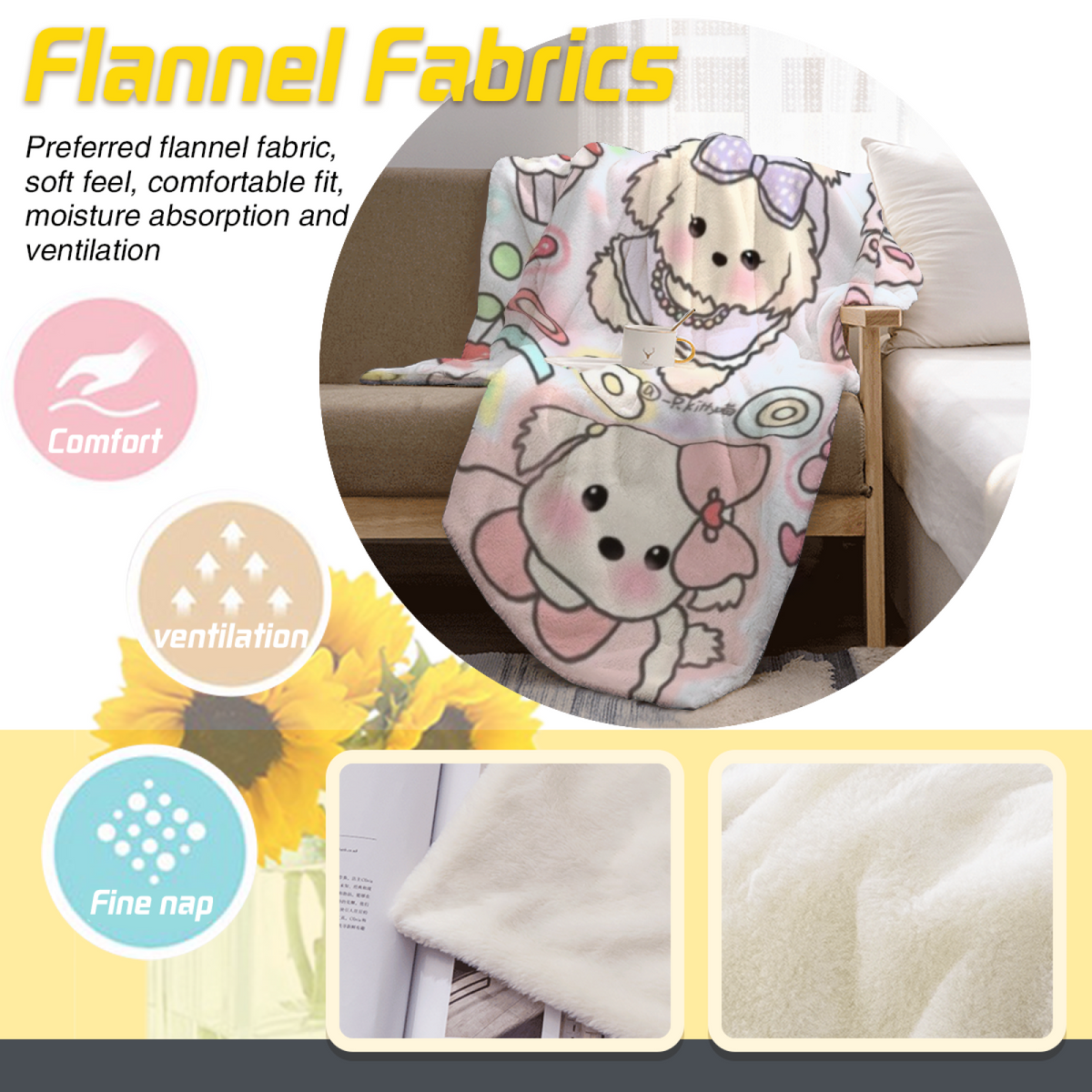 Celestial Wander Expressive Print Flannel Sofa Throw in Dusty Lilac