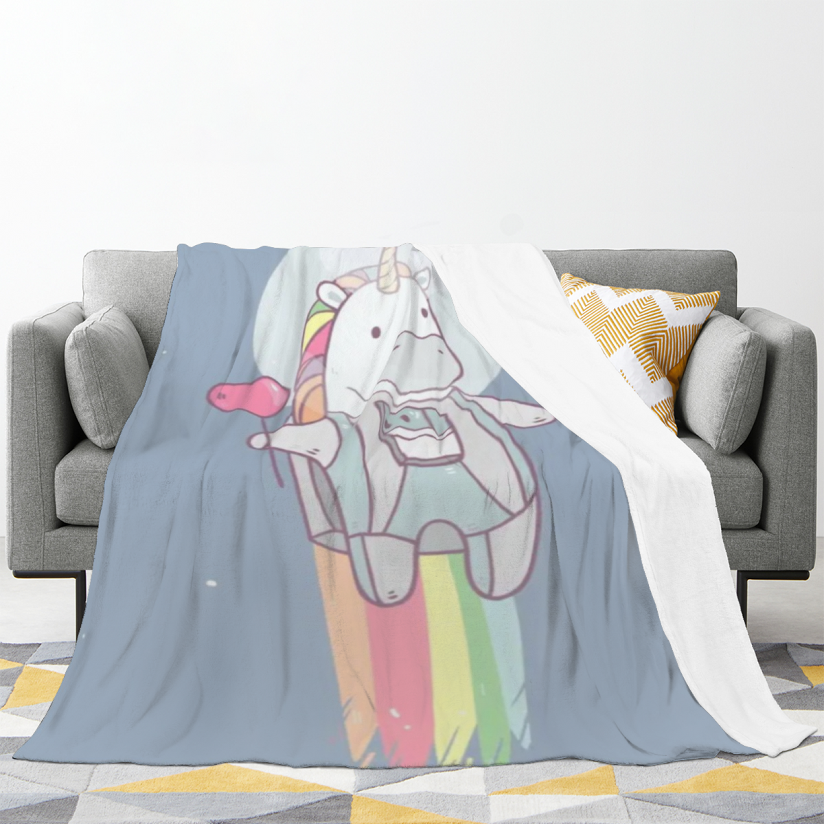 Oceanic Horizon Home Accent Soft Flannel Blanket ¨C Warm Coral