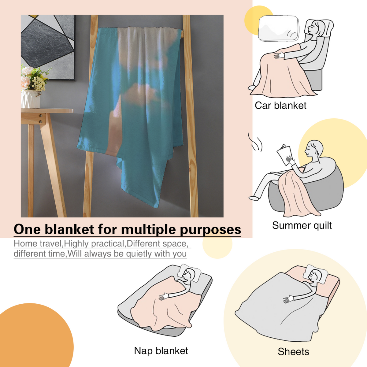 Seaside Hearth Inspired Cozy Flannel Bed Blanket ¨C Earthy Neutral Palette