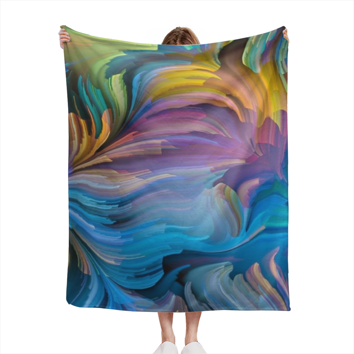 Solstice Reverie Decorative Pattern Cozy Flannel Bed Blanket