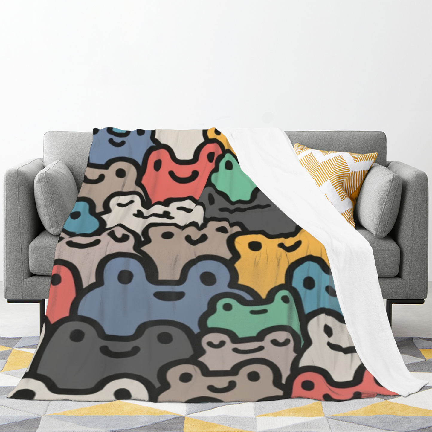 Colorful Contemporary Art Throw Blanket ¨C Stylish Graphic Printed Blanket