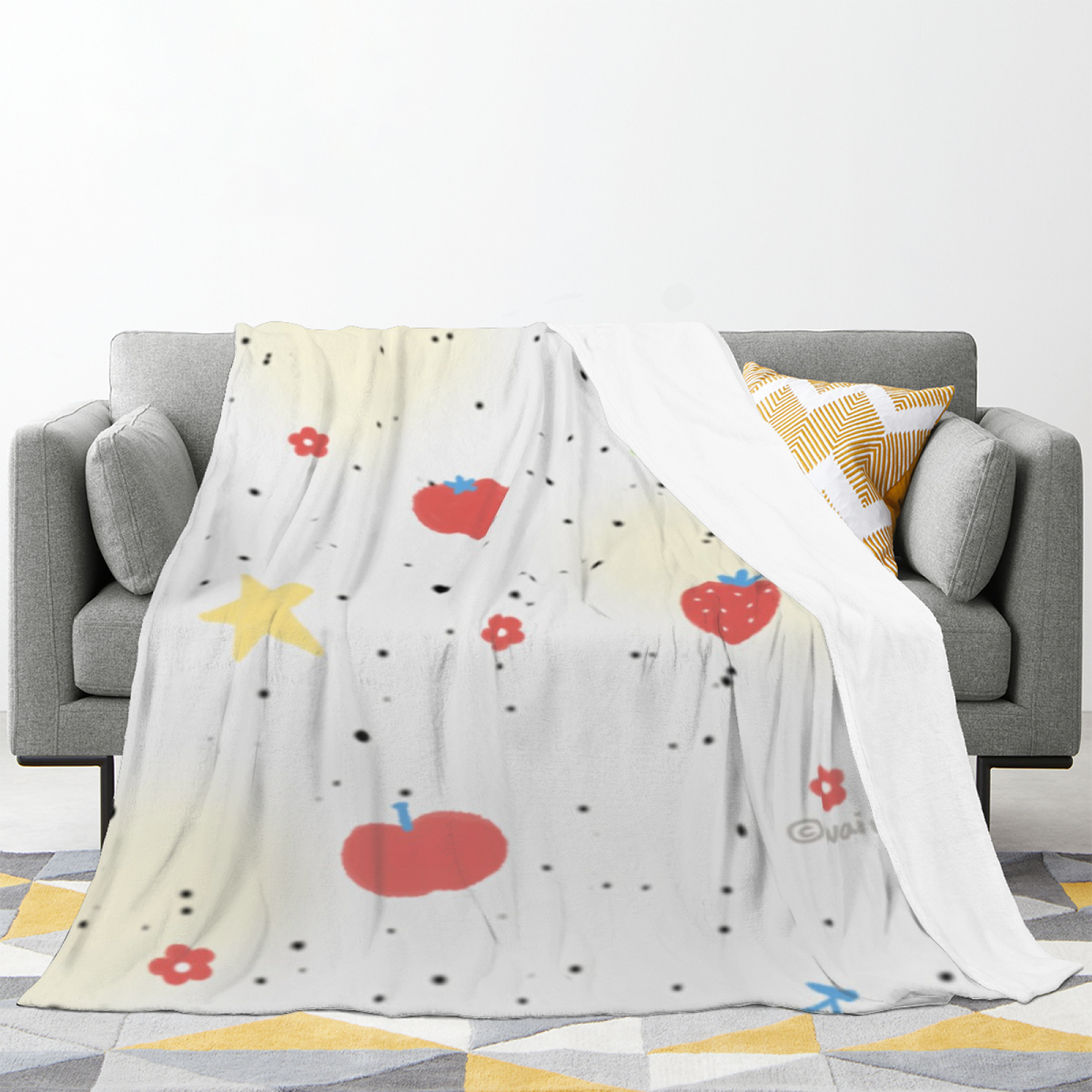 Copper Whisper Soft Flannel Blanket in Creamy Ivory