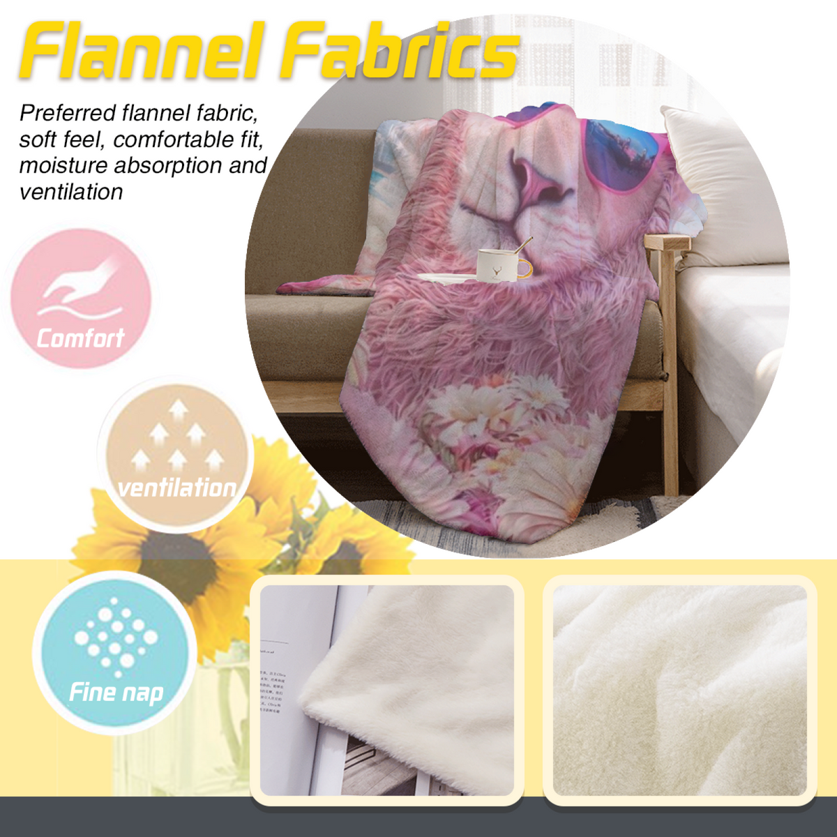 Festival Spectrum Lightweight Flannel Throw in Dusty Lilac
