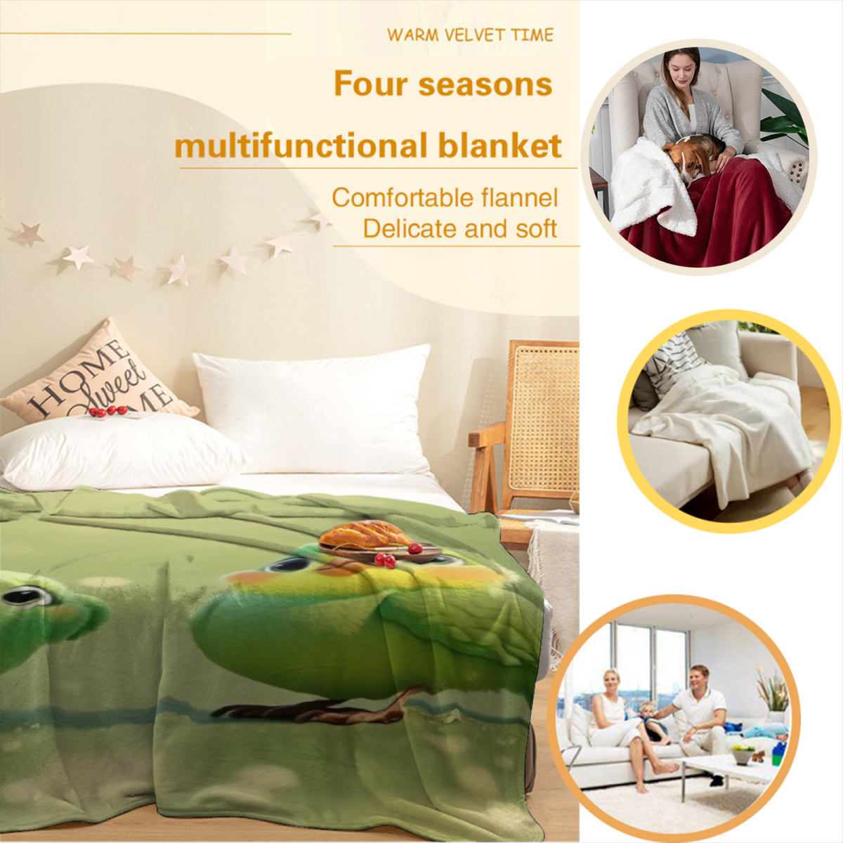 Eclectic Design Gilded Tapestry Rich Multicolor Flannel Sofa Throw