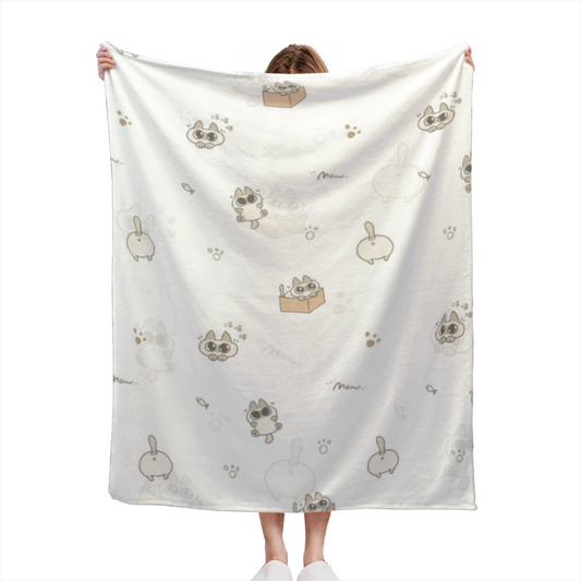 Wildwood Prism Home Accent Soft Flannel Blanket ¨C Creamy Ivory