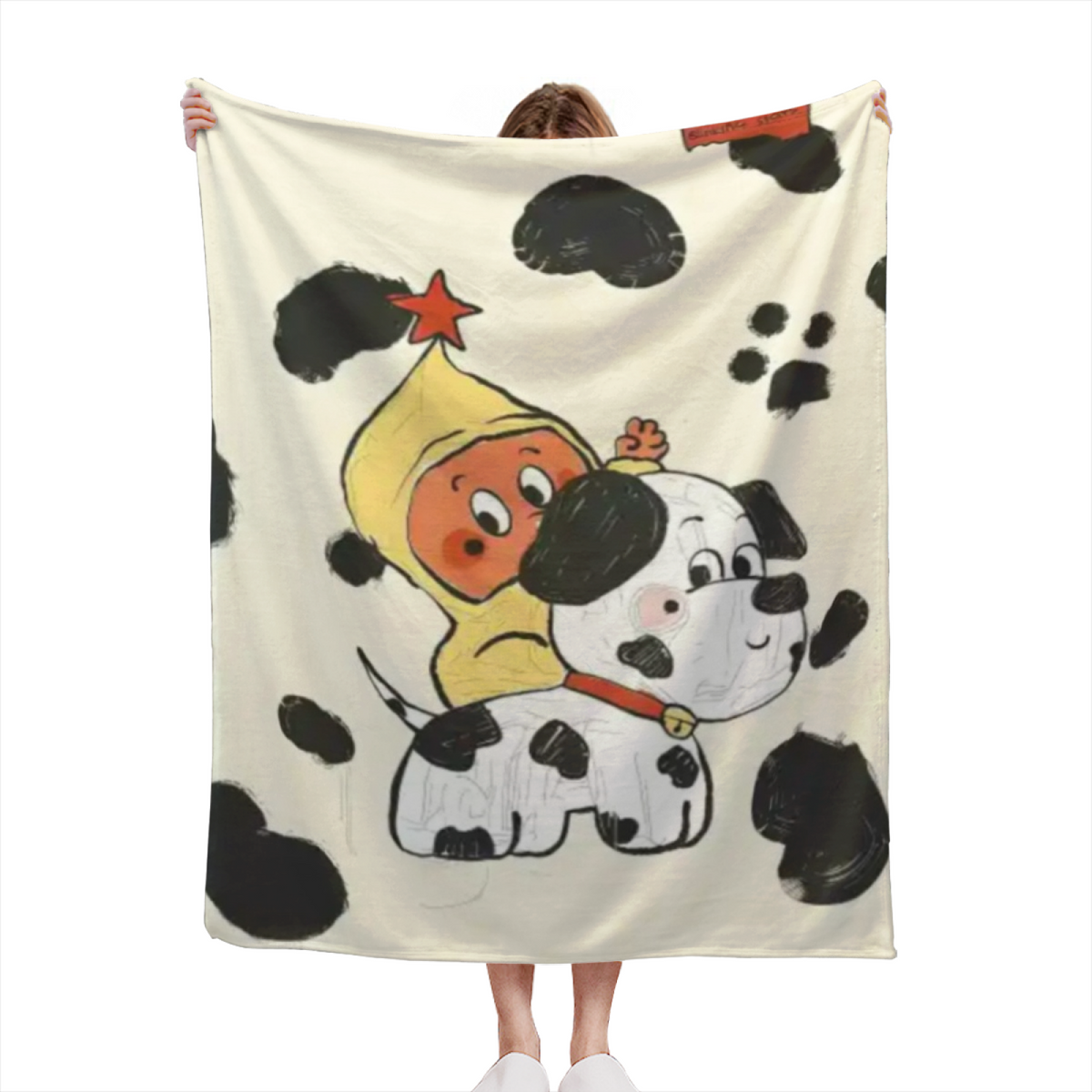 Decorative Flannel Blanket with Moonbeam Rhapsody Cozy Cottage Artwork
