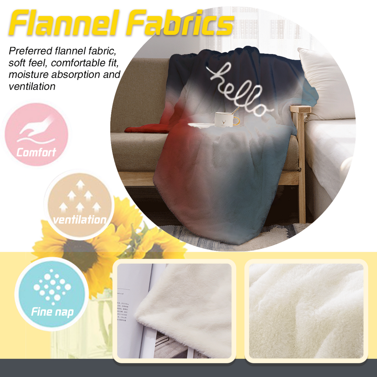 Earthy Neutral Starlit Blossom Soft Flannel Blanket ¨C Contemporary Pattern