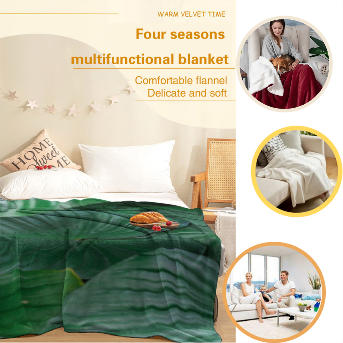 Colorful Abstract Graphic Throw Blanket ¨C Stylish Cozy Home Blanket