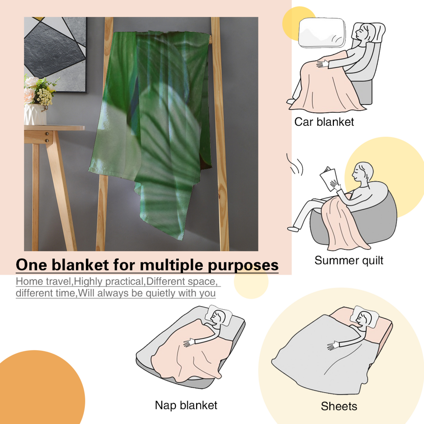Colorful Abstract Graphic Throw Blanket ¨C Stylish Cozy Home Blanket