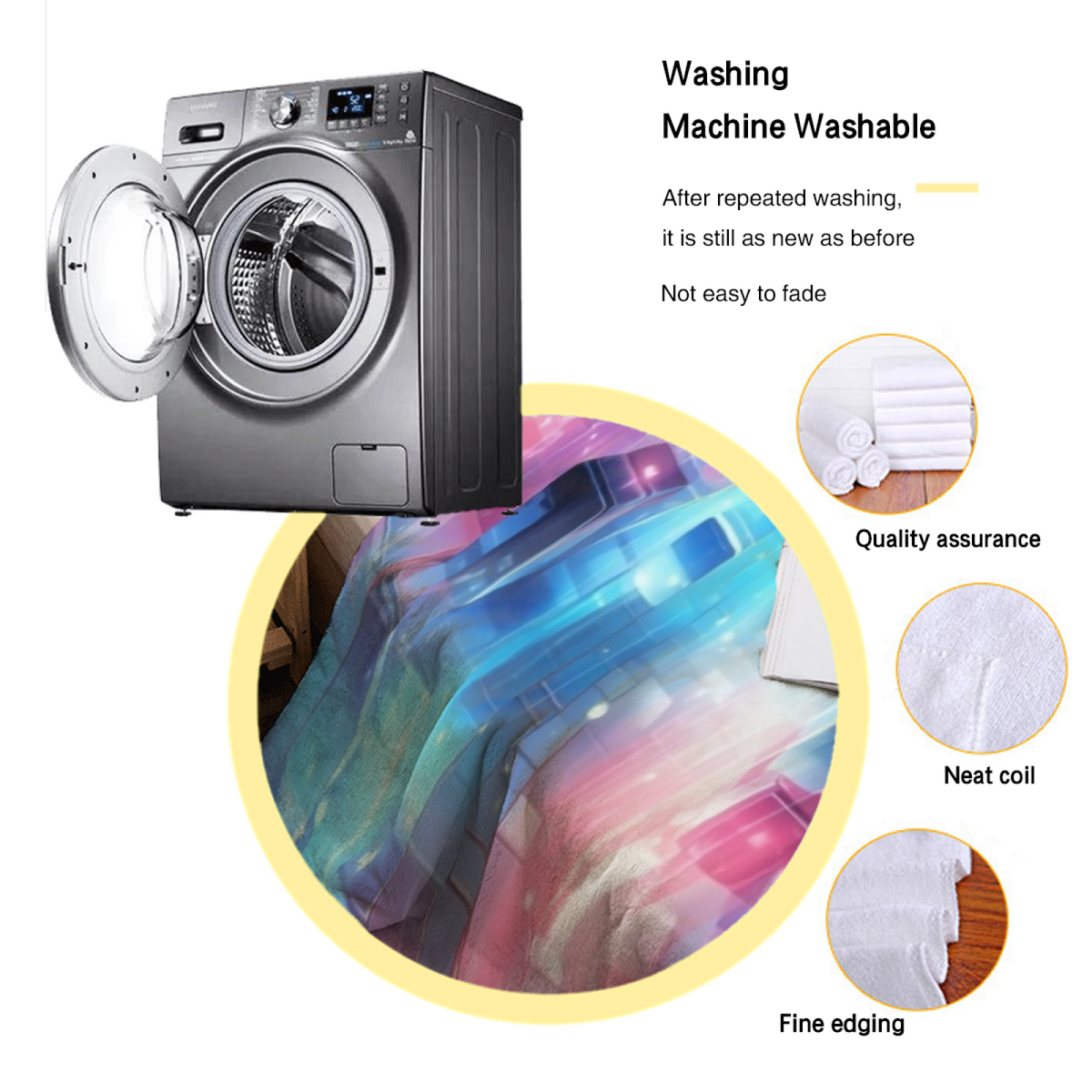 Golden Echo Powder Blue Art All-Season Flannel Blanket