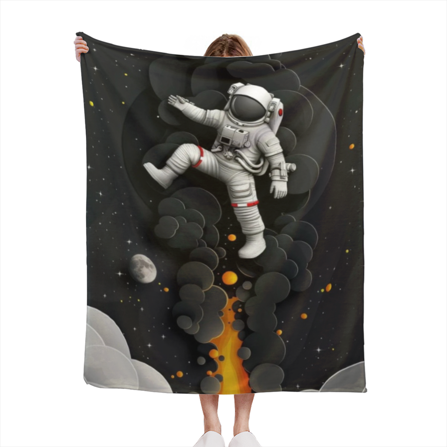 Contemporary Colorful Throw Blanket ¨C Artistic Abstract Printed Cozy Blanket