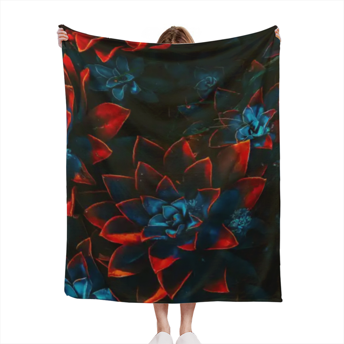 Soft Minimalist All-Season Flannel Blanket ¨C Watercolor Sonnet Collection