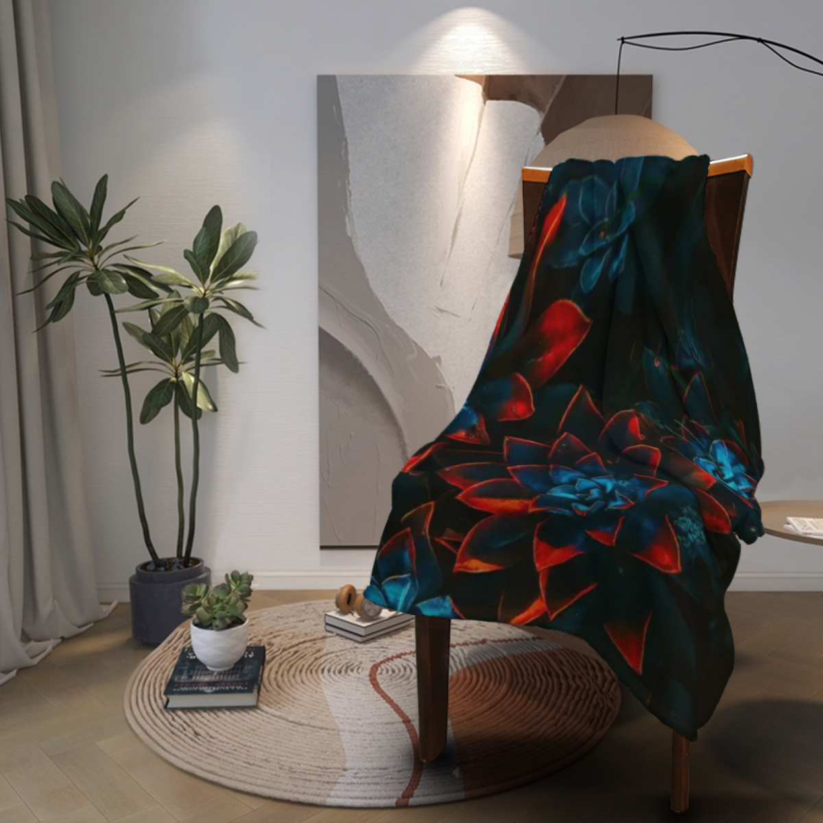 Soft Minimalist All-Season Flannel Blanket ¨C Watercolor Sonnet Collection
