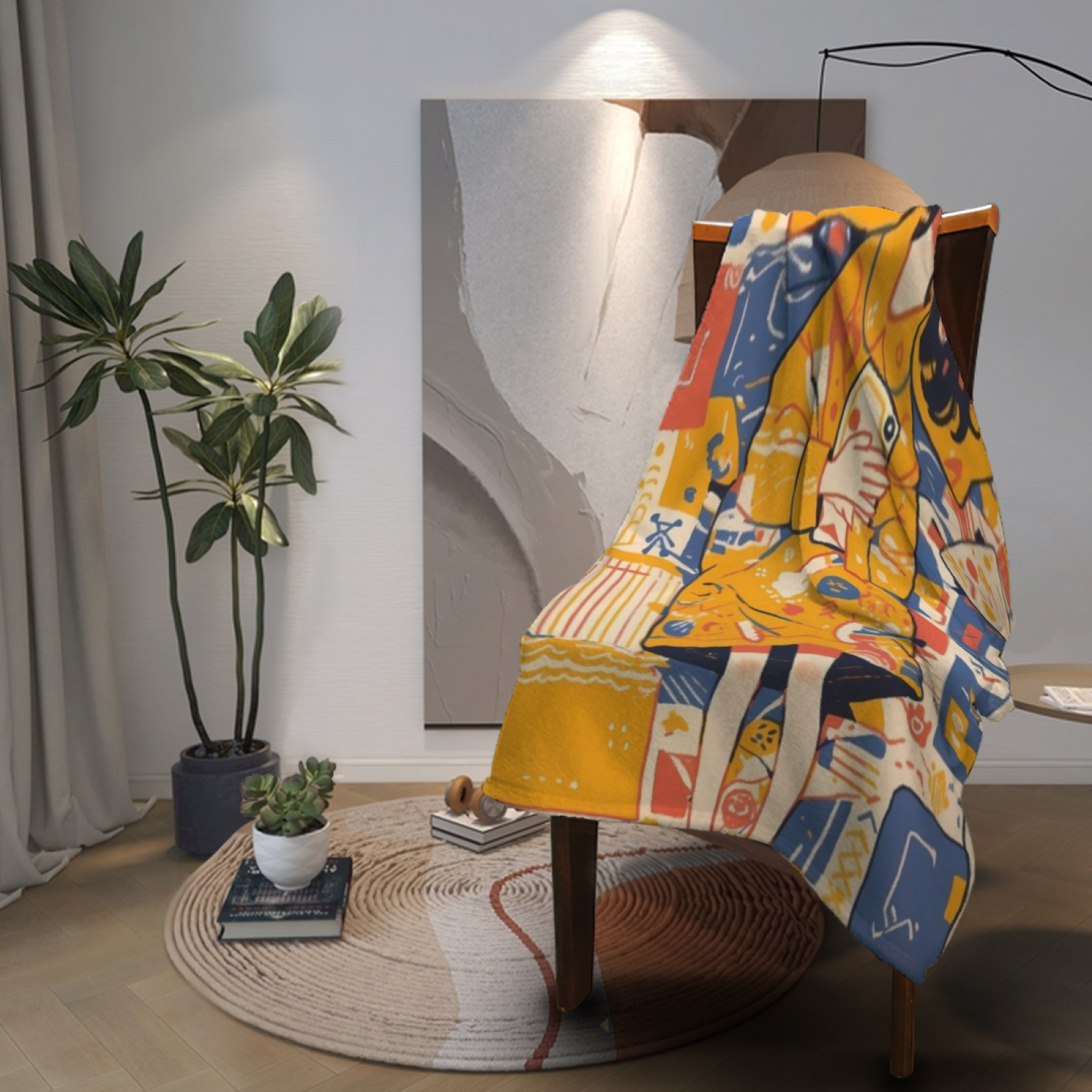 Colorful Artistic Throw Blanket ¨C Modern Decorative Graphic Design