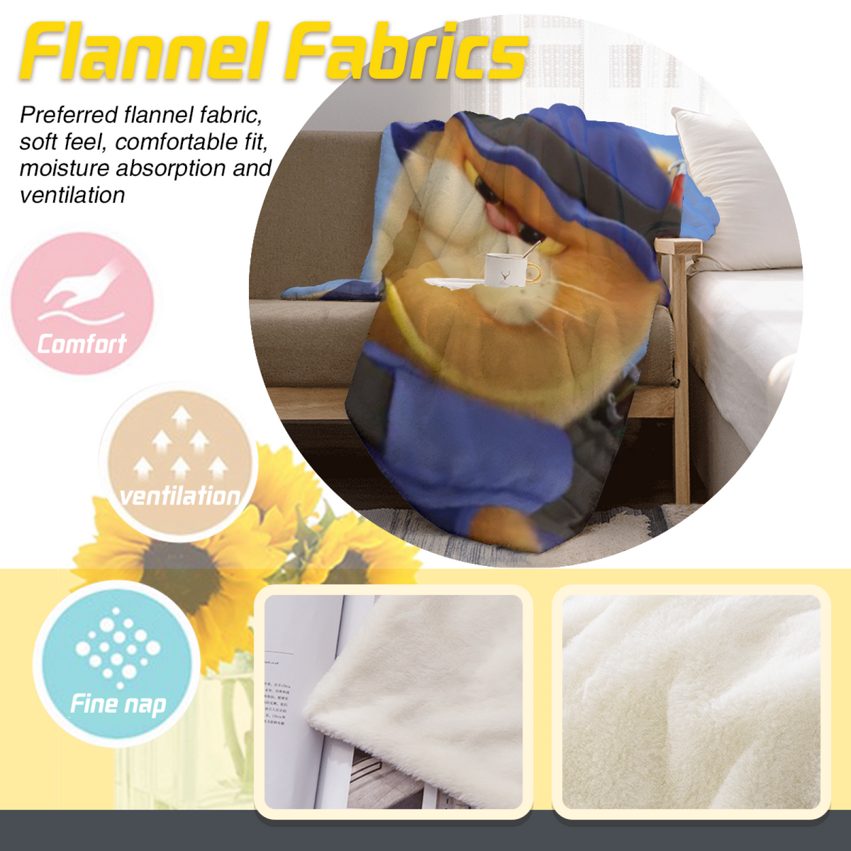 Hazy Vista Pastel Multicolor Modern Art Decorative Flannel Blanket