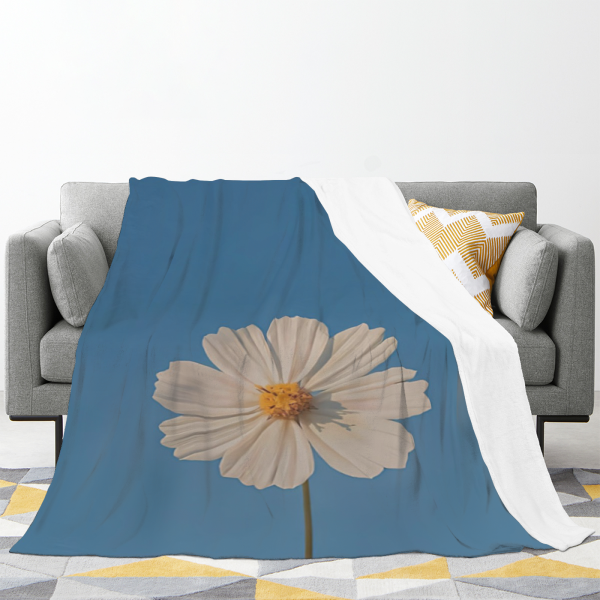Harvest & Grove Playful Graphic Plush Flannel Throw