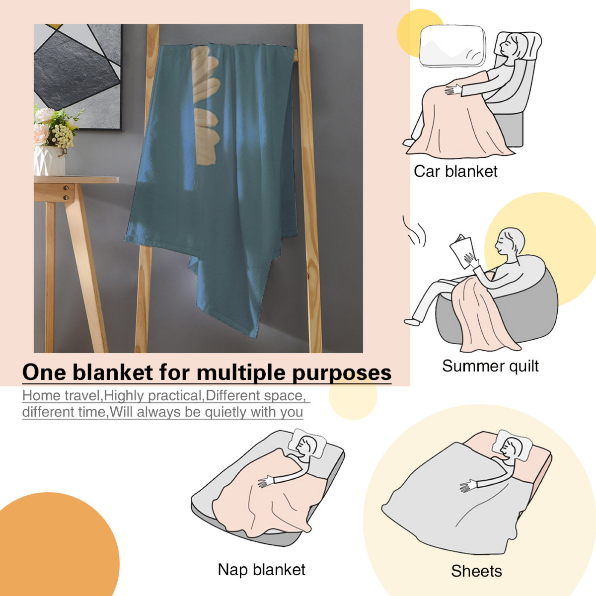 Harvest & Grove Playful Graphic Plush Flannel Throw