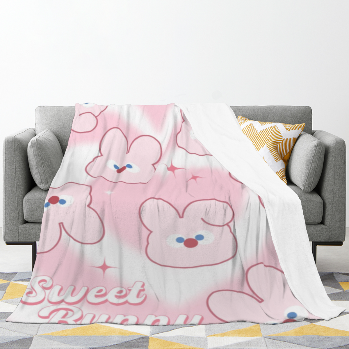 Soft Neutral Cedar Charm Decorative Flannel Blanket