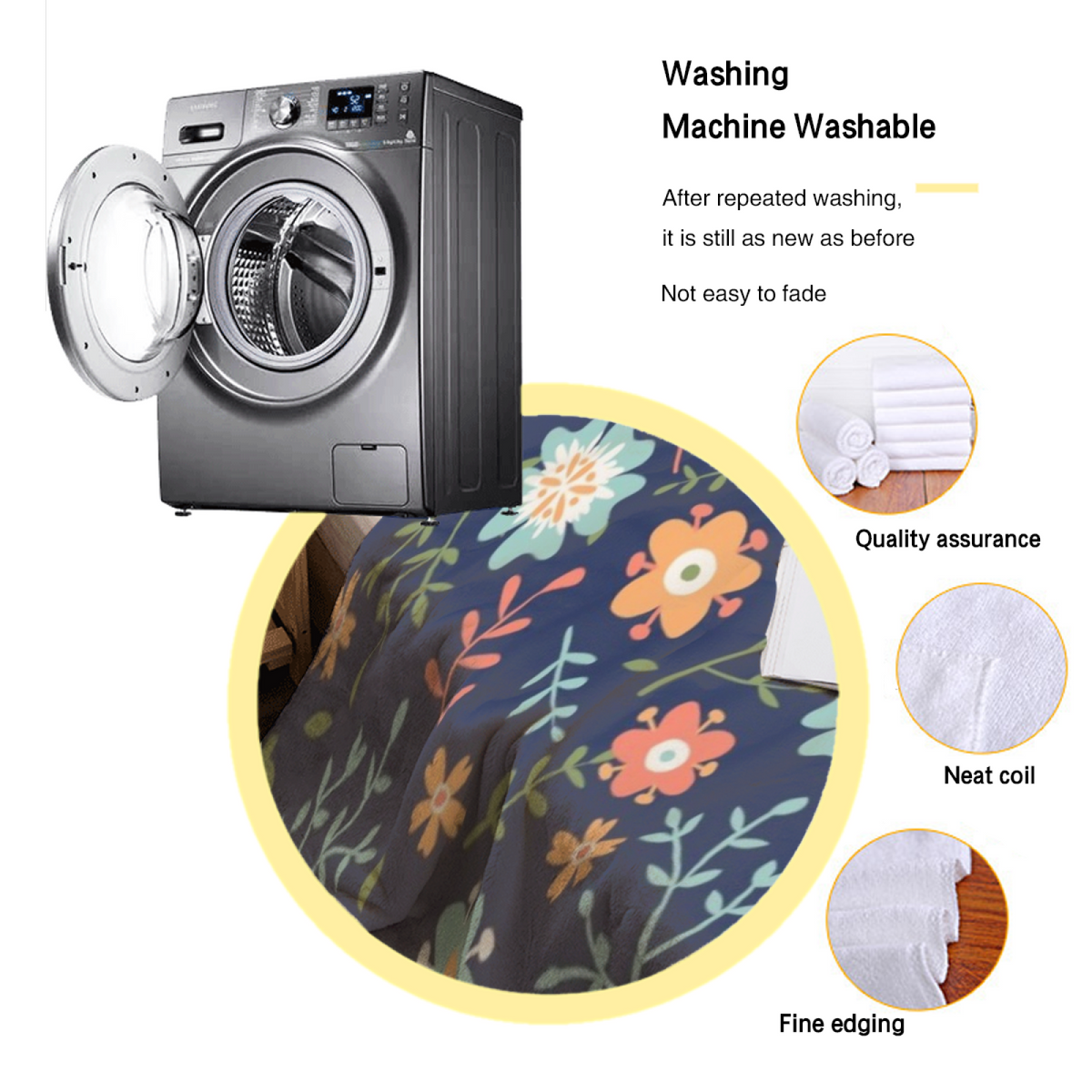 Soft Neutral Festival Petal Lightweight Flannel Throw ¨C Contemporary Pattern
