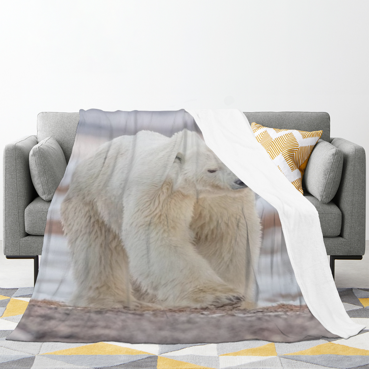 Oceanic & Ripple Playful Graphic All-Season Flannel Blanket