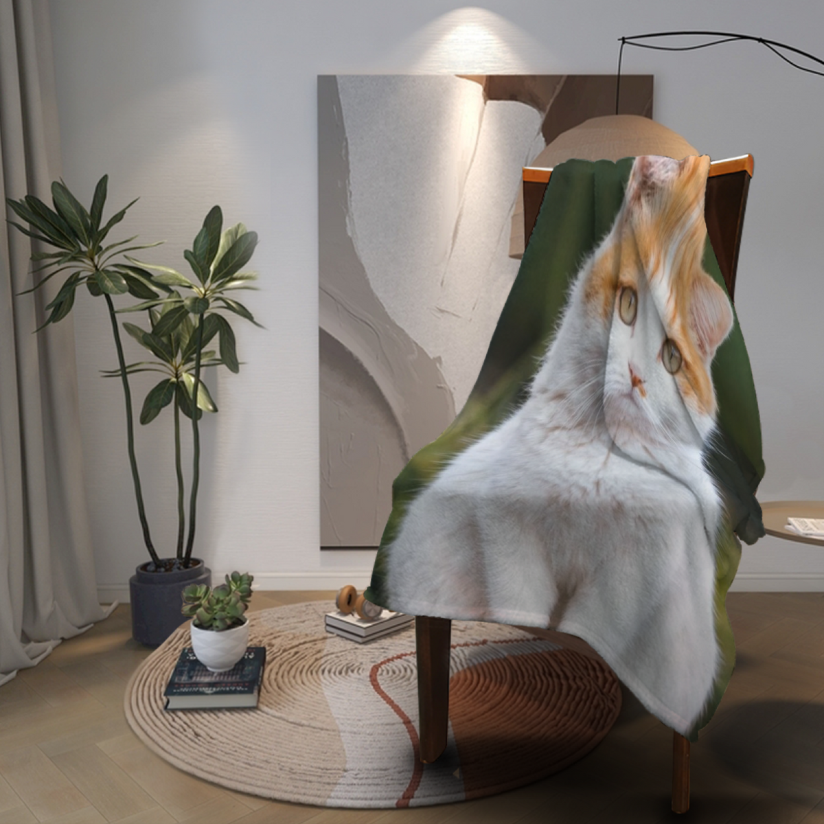 Soft Minimalist Plush Flannel Throw ¨C Celestial Tapestry Collection