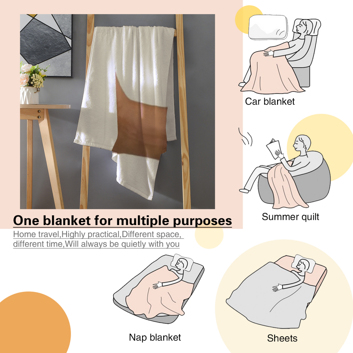 Decorative Flannel Blanket with Opaline Tapestry Cozy Cottage Artwork