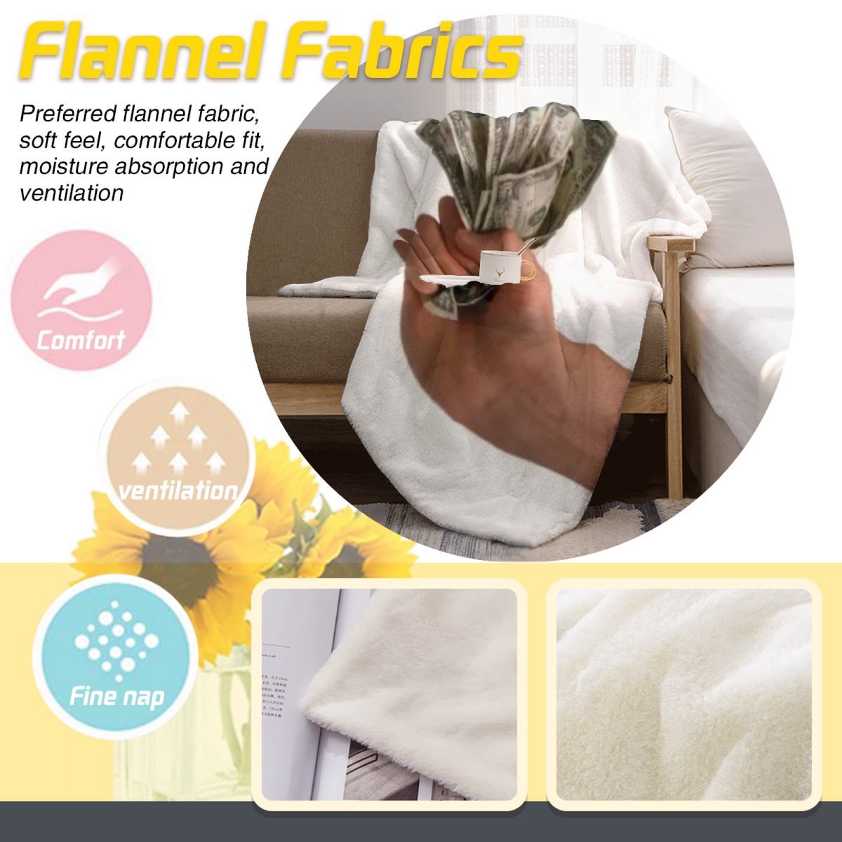 Decorative Flannel Blanket with Opaline Tapestry Cozy Cottage Artwork