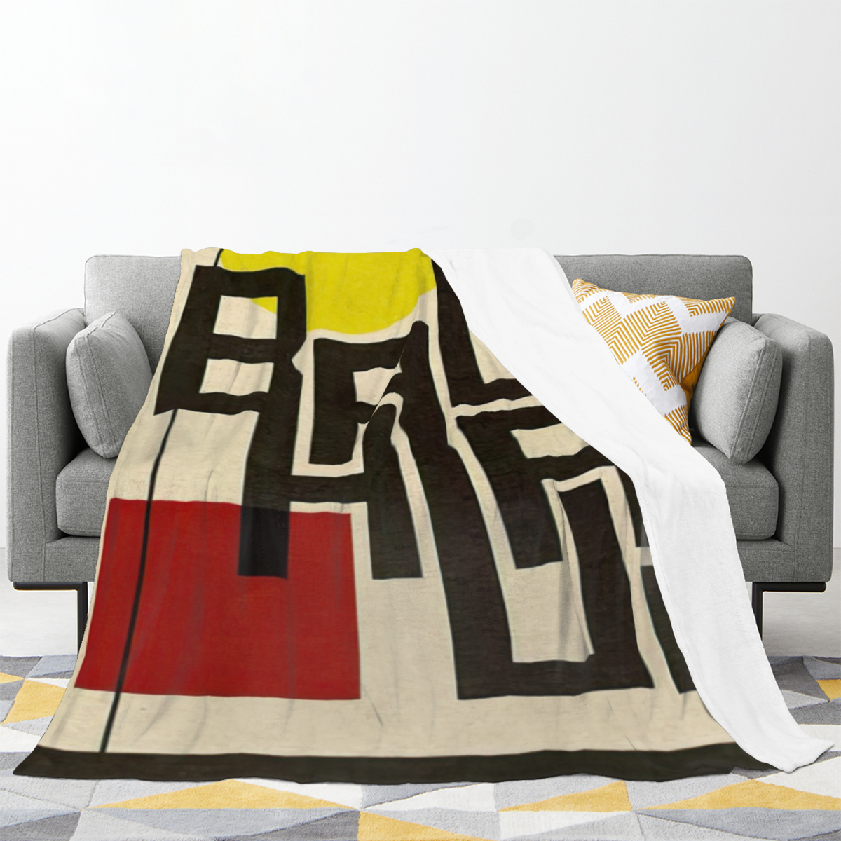 Soft Minimalist Plush Flannel Throw ¨C Festival Vista Collection