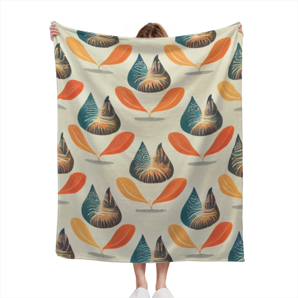Earthy Neutral Celestial Mirage Lightweight Flannel Throw ¨C Contemporary Pattern