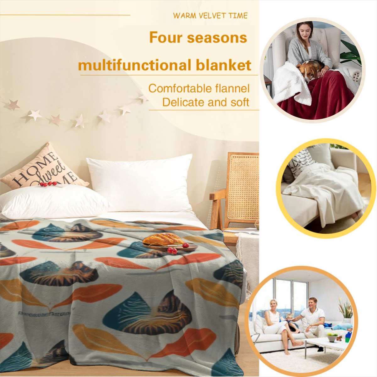 Earthy Neutral Celestial Mirage Lightweight Flannel Throw ¨C Contemporary Pattern
