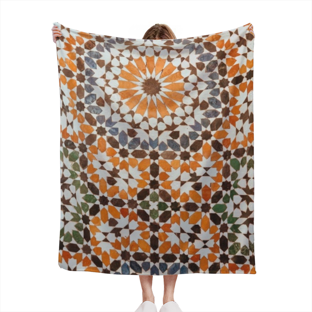Orchid Drift Earthy Multicolor Modern Soft Flannel Blanket