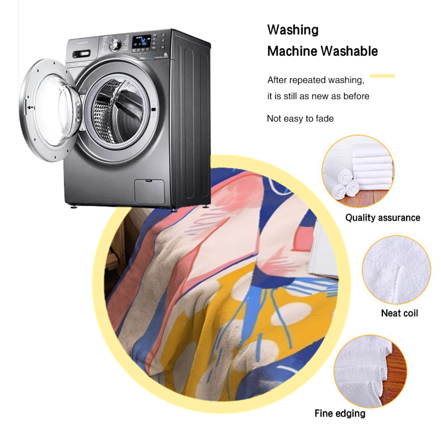 Artistic Graphic Throw Blanket ¨C Contemporary Colorful Printed Cozy Blanket