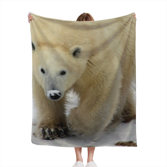 Misty Lantern Expressive Print Cozy Flannel Bed Blanket in Dusty Lilac