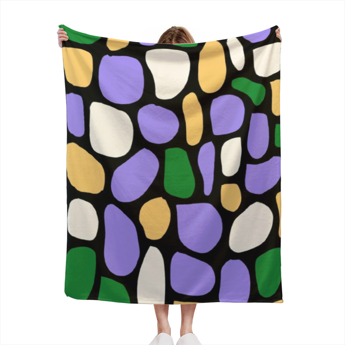 Whimsical Soft Neutral Willow Drift Plush Flannel Throw
