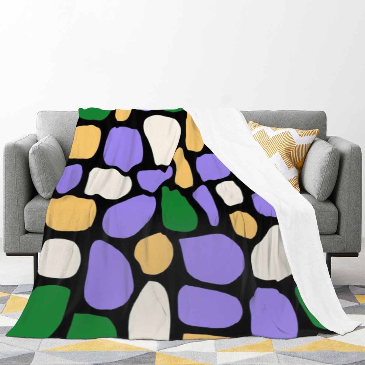 Whimsical Soft Neutral Willow Drift Plush Flannel Throw