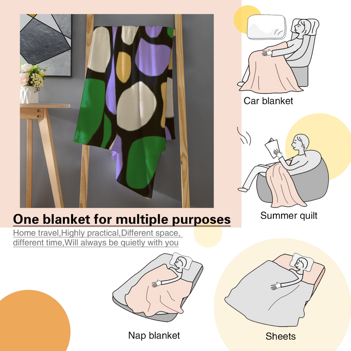 Whimsical Soft Neutral Willow Drift Plush Flannel Throw