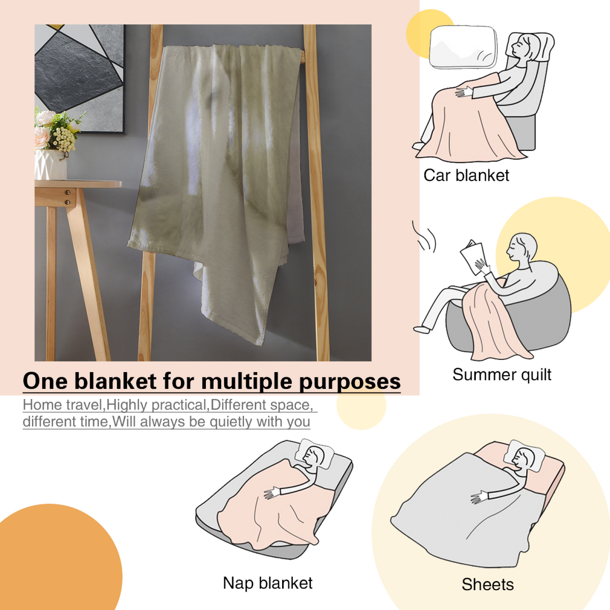 Soft Neutral Moonlit Tapestry Soft Flannel Blanket
