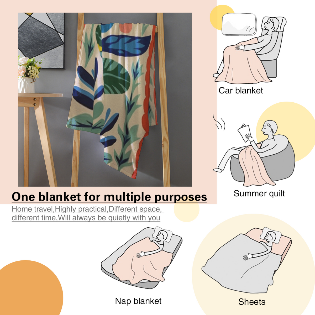 Lagoon & Atlas Playful Graphic Plush Flannel Throw