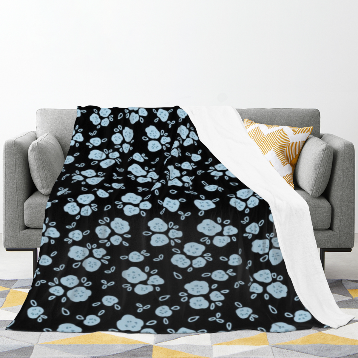 Zephyr Kaleidoscope Soft Neutral Eclectic Lightweight Flannel Throw