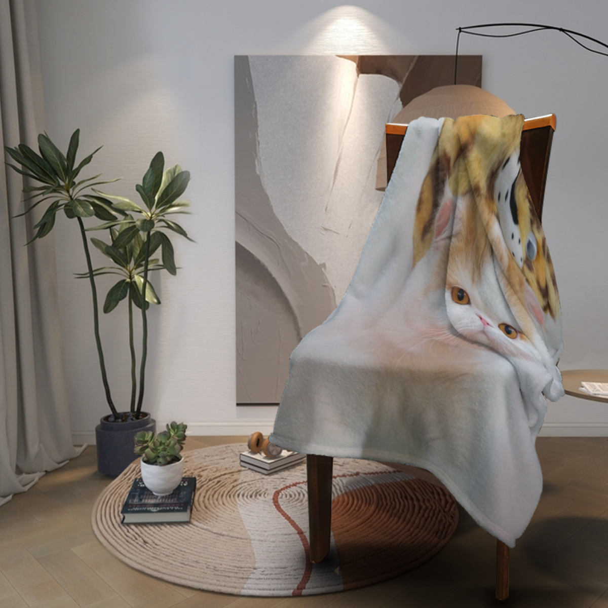 Orchard Nectar Home Accent Soft Flannel Blanket ¨C Warm Coral