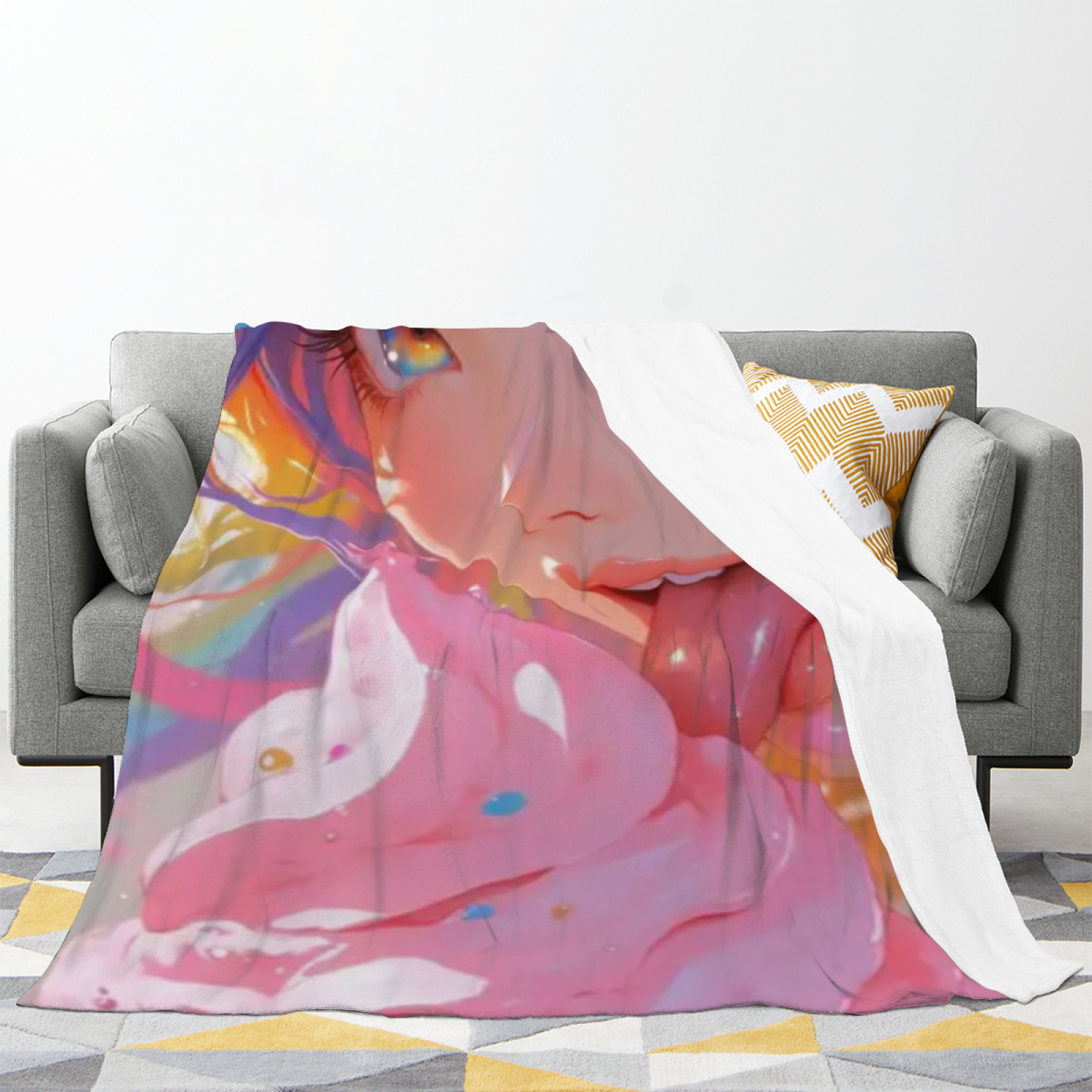 Burnished Sonnet Inspired Flannel Sofa Throw ¨C Earthy Neutral Palette