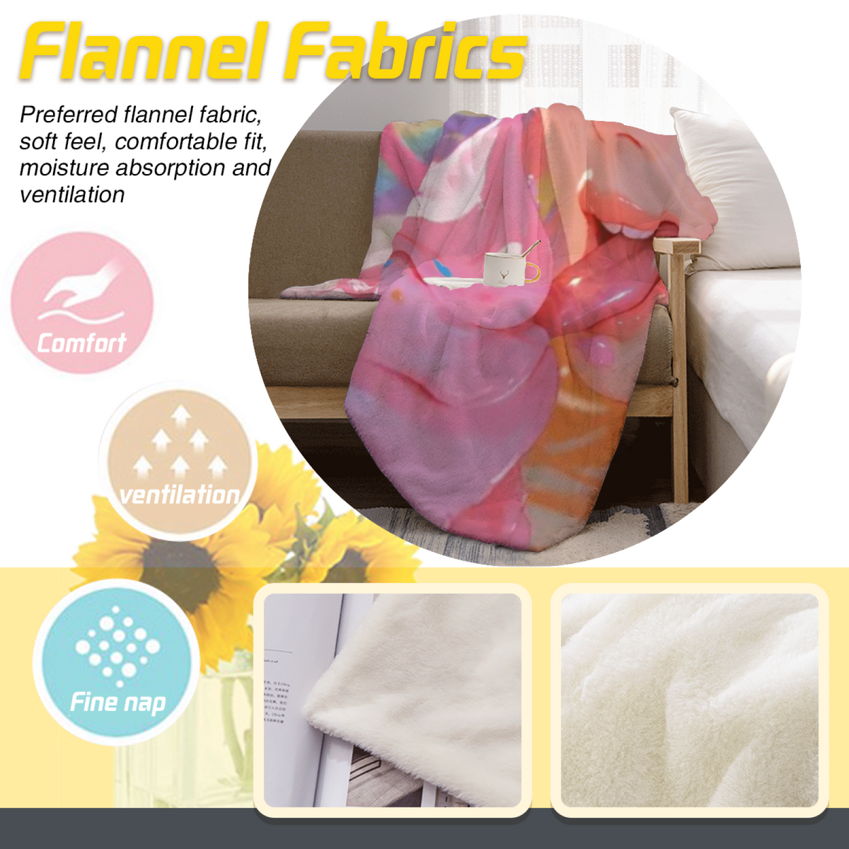 Burnished Sonnet Inspired Flannel Sofa Throw ¨C Earthy Neutral Palette